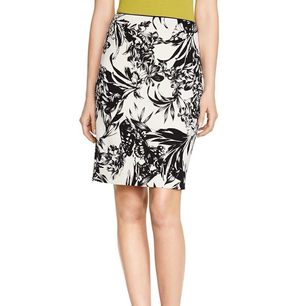 White House Black Market | Butterfly Forest Print Pencil Skirt | Size 4